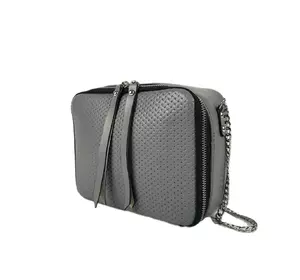 Сумка женская "КВАДРО" натуральная кожа, серая Сумка женская "КВАДРО" натуральная кожа, серая