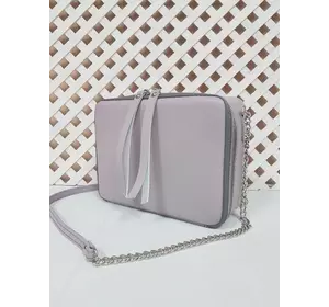 Сумка женская "КВАДРО" натуральная кожа, светло-сиреневая матовая гладкая Сумка женская "КВАДРО" натуральная кожа, светло-сиреневая матовая гладкая