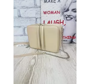 Сумка женская "КВАДРО" натуральная кожа, слоновая кость гладкая Сумка женская "КВАДРО" натуральная кожа, слоновая кость гладкая