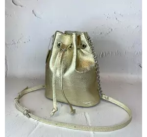 Сумка женская "Бэль" натуральная кожа, золото флотар Сумка женская "Бэль" натуральная кожа, золото флотар