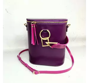 Сумка женская "Болеро"" натуральная кожа, фиолетовая/фуксия матовая Сумка женская "Болеро"" натуральная кожа, фиолетовая/фуксия матовая